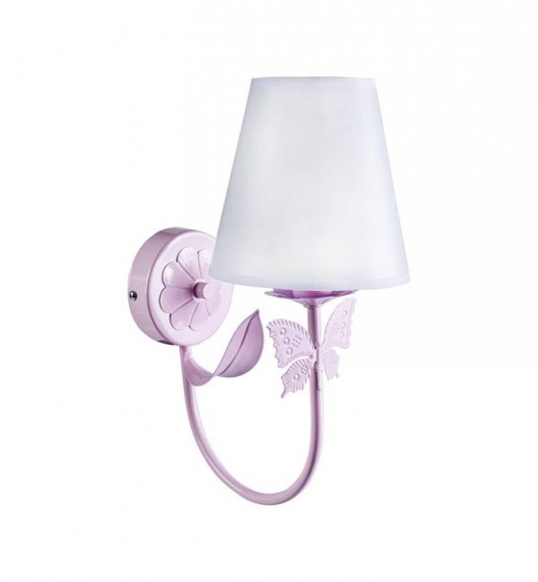 Kinkiet lampa ścienna ALICE, w kolorze różowym, do dziecięcej sypialni, E14
