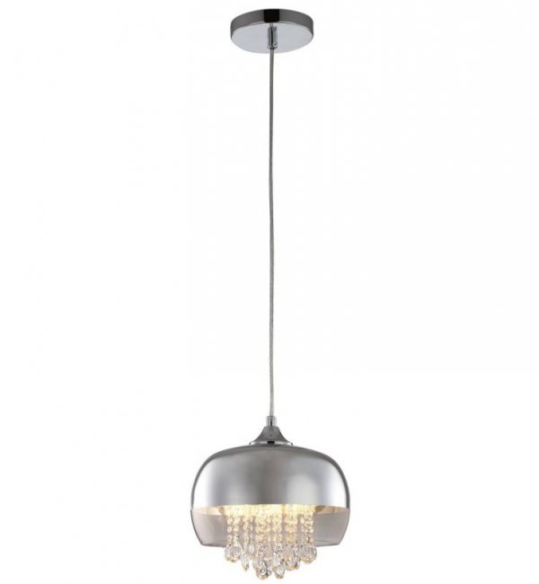 Lampa wisząca sufitowa żyrandol LUNA, kolor chrom, glamour, pojedyncza