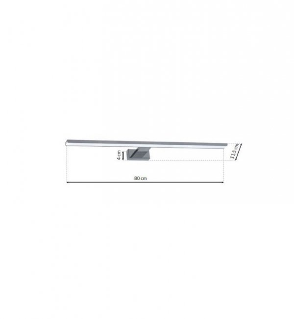 Kinkiet LED lampa ścienna nad lustro SHINE, srebrny chrom, 80cm, do łazienki