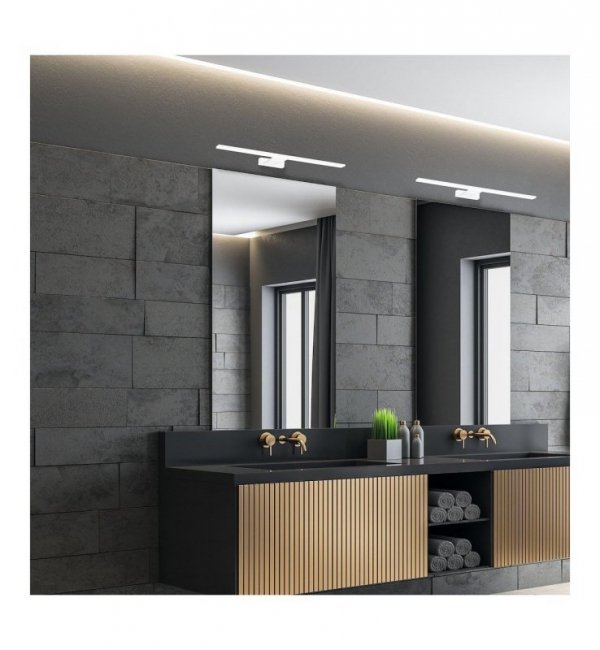 Kinkiet LED lampa ścienna nad lustro SHINE, biały, 40cm do łazienki, przedpokoju