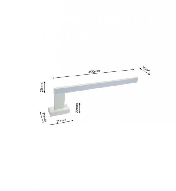 Kinkiet LED lampa ścienna nad lustro SHINE, biały, 45cm do łazienki, przedpokoju