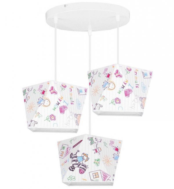 Lampa abażur dziecięca - DIAMOND 1500/3OW/K LIGHT HOME