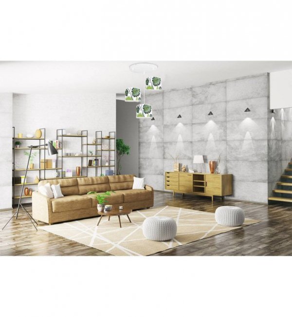 Lampa abażur materiałowa - DAKA 2110/3OW LIGHT HOME