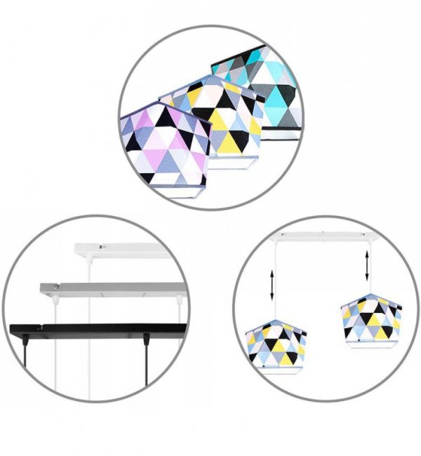 Lampa wisząca z abażurem - GARO 2120/2 LIGHT HOME