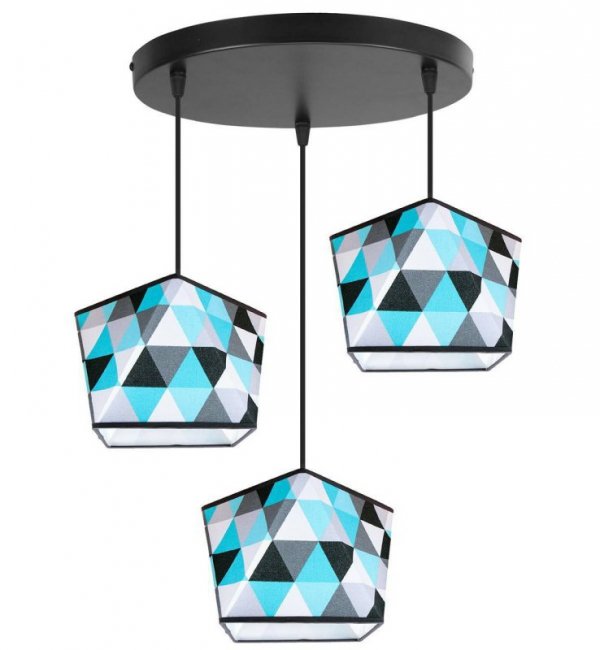 Lampa wisząca z abażurem - GARO 2120/3OW LIGHT HOME