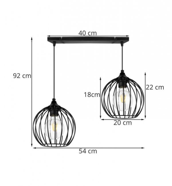 Lampa LOFT  - TORONTO 2245/2 LIGHT HOME