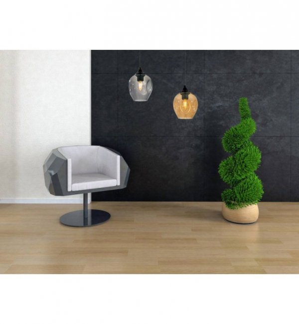 LAMPA WISZĄCA CZARNA SZKLANA KOLORY KLOSZY PRAGA HOME LIGHT HOME