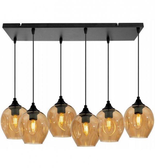 LAMPA WISZĄCA CZARNA SZKLANA KOLORY KLOSZY PRAGA HOME LIGHT HOME