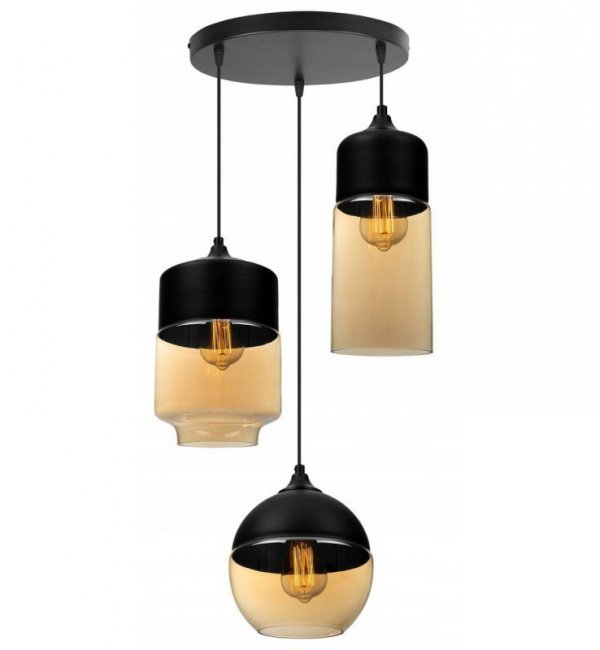 Lampa wisząca ze szklanymi kloszami - OSLO 2234/3/OW/M/MIX LIGHT HOME