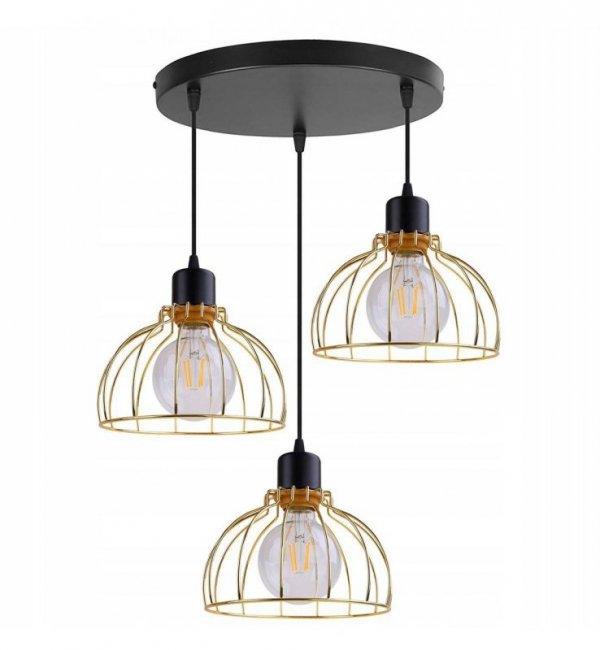 LAMPA WISZĄCA ZŁOTA DRUCIANA KOLORY MOBI 2175/3/OW HOME LIGHT HOME