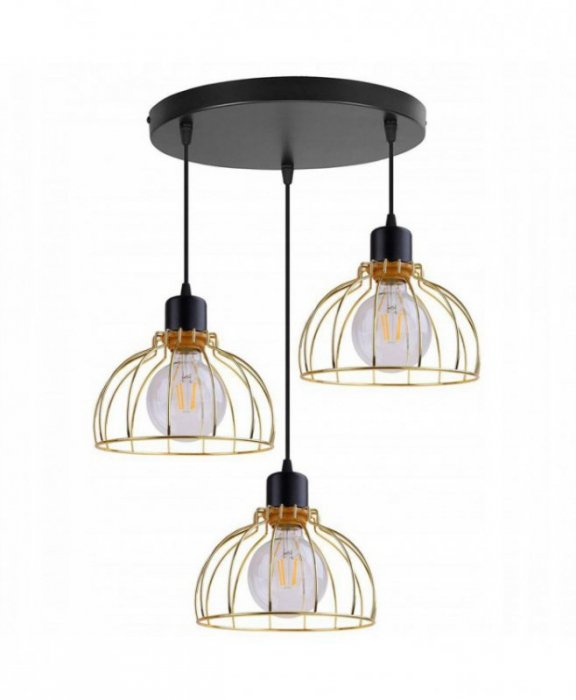 LAMPA WISZĄCA ZŁOTA DRUCIANA KOLORY MOBI 2175/3/OW HOME LIGHT HOME