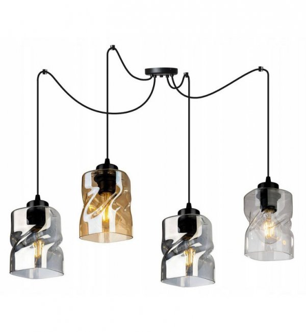 Lampa wisząca ze szklanymi kloszami - SPIDER NIKI 2195/4 LIGHT HOME