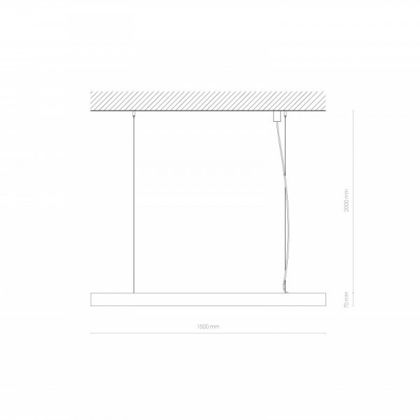LAMPA SUFITOWA BELKA LISTWA CZARNA NOWODVORSKI CL OFFICE LED PRO 150 4000K 10214 MONTAŻ BEZPOŚREDNI LUB ZWIESZANA NA LINKACH