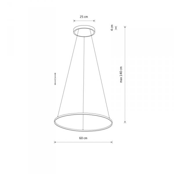 NOWODVORSKI CIRCOLO LED 10862 LAMPA WISZĄCA KOŁO RING OBRĘCZ CZARNY