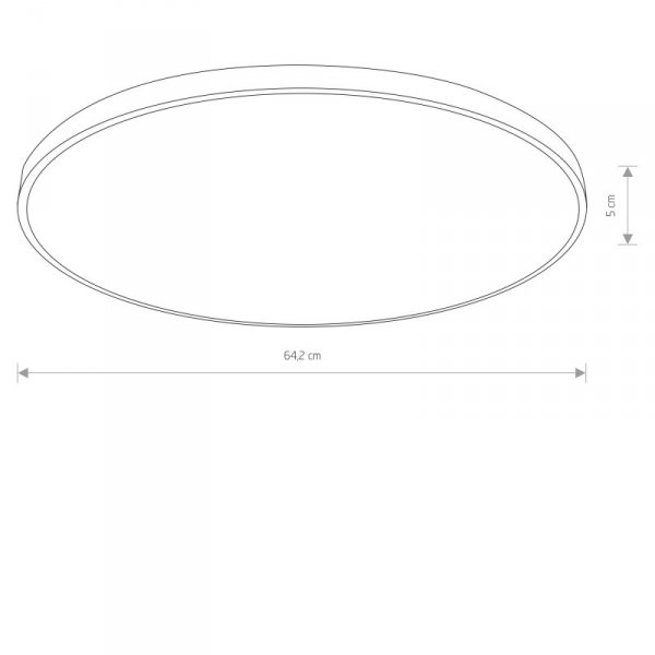 NOWODVORSKI PLAFON AGNES ROUND LED PRO 64W 3000K CZARNY BARWA CIEPŁA IP44 HERMETYCZNY