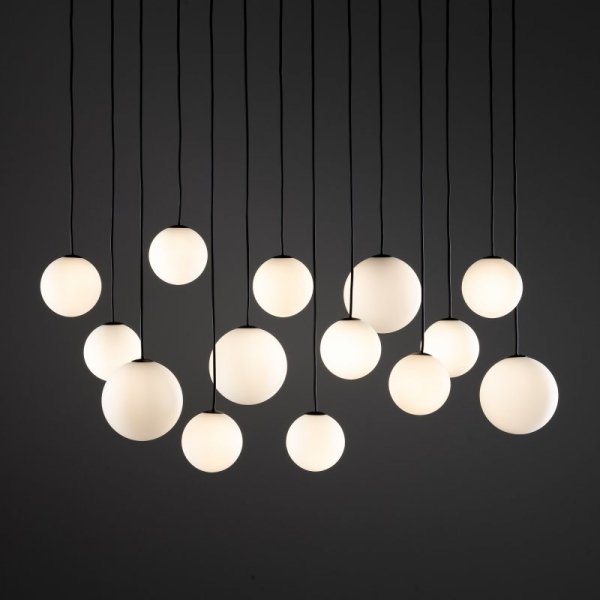 NOWODVORSKI 11408 LAMPA WISZĄCA SNOWBALL CZARNA BIAŁE KULE NAD STÓŁ WYSPĘ DO KUCHNI JADALNI SALONU