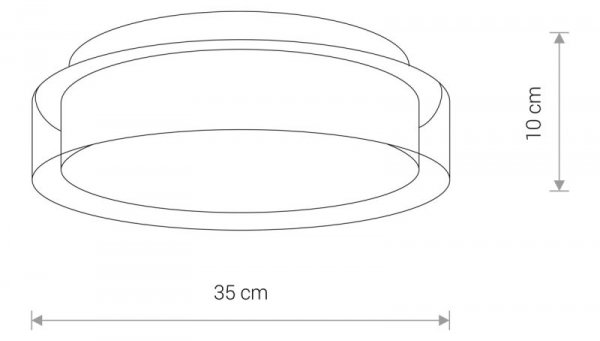 NOWODVORSKI 8174 PAN 17W LED M PLAFON SZKLANY DO ŁAZIENKI