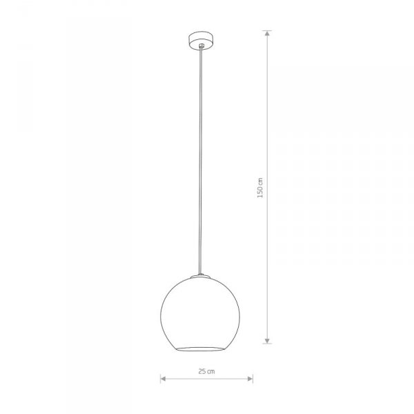 NOWODVORSKI 9056 POLARIS LAMPA WISZĄCA KULA SZKLANA CHROM LUSTRZANA