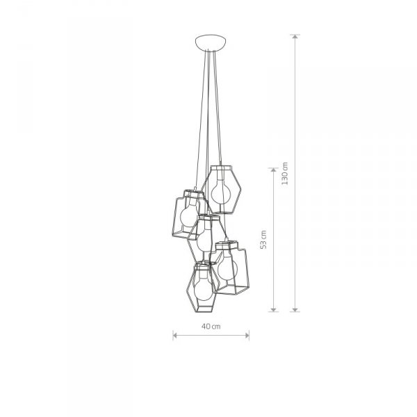 NOWODVORSKI 9665 FIORD LAMPA WISZĄCA CZARNA DRUCIANA MEALOWA