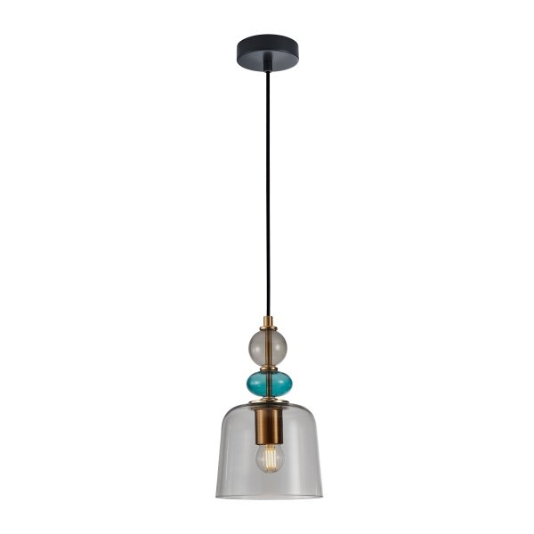 ITALUX NAMOS PND-27092B-MC-BRO LAMPA WISZĄCA KOLOROWE SZKŁO KLOSZ SZKLANY DO SALONU JADALNI SYPIALNI KUCHNI