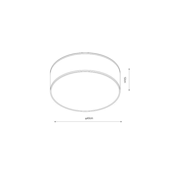 ZUMA LINE CL12029-D40-WH CLARA LAMPA SUFITOWA PLAFON BIAŁY ABAŻUR