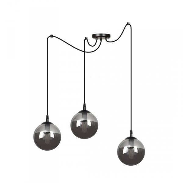 LAMPA WISZĄCA SPIDER PAJĄK KLOSZE SZKLANE KULE EMIBIG GIGI 3 BL GRAFIT