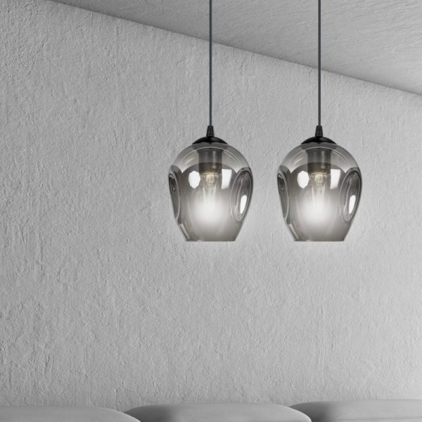 LAMPA WISZĄCA CZARNA NAD STÓŁ DO KUCHNI JADALNI SALONU EMIBIG ISTAR 2 BL GRAFIT