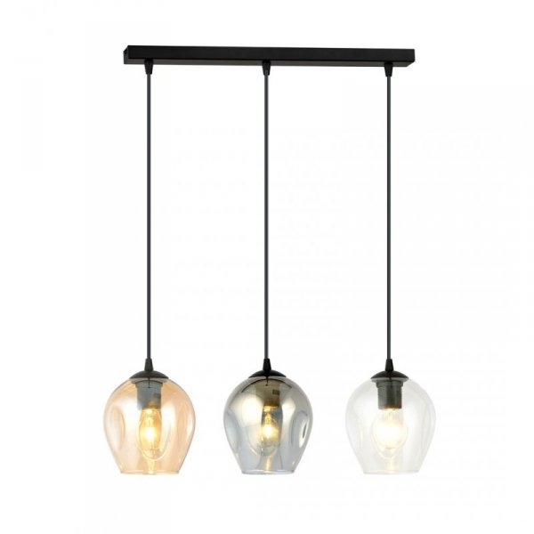 LAMPA WISZĄCA CZARNA NAD STÓŁ DO KUCHNI JADALNI SALONU EMIBIG ISTAR 3 BL MIX