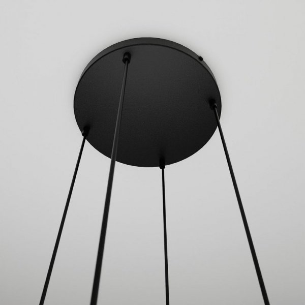 LAMPA WISZĄCA CZARNA NAD STÓŁ DO KUCHNI JADALNI SALONU EMIBIG ISTAR 4 BL PREMIUM TRANSPARENT