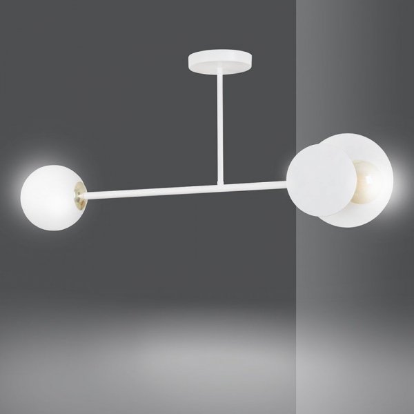LAMPA NOWOCZESNA DEKORACYJNA EMIBIG MINERVA 2 WHITE