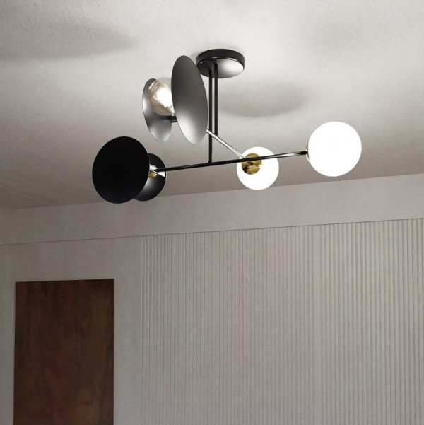 LAMPA NOWOCZESNA DEKORACYJNA EMIBIG MINERVA 4 BLACK