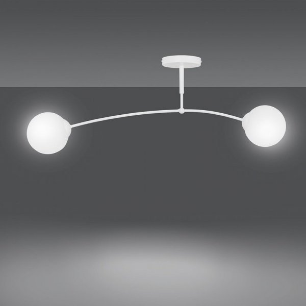 LAMPA WISZĄCA NOWOCZESNA KULE BIAŁE EMIBIG PREGOS 2 WHITE