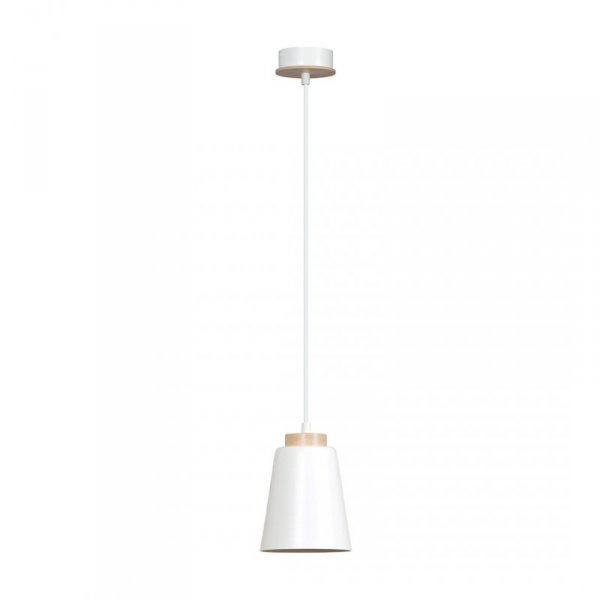 LAMPA WISZĄCA METALOWA NAD STÓŁ EMIBIG BOLERO 1 WHITE