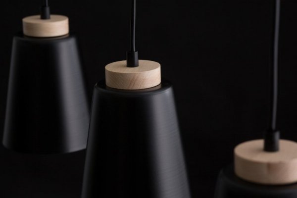 LAMPA WISZĄCA METALOWA NAD STÓŁ EMIBIG BOLERO 3 BLACK