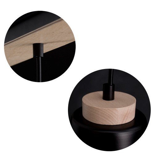 KINKIET WISZĄCY METALOWY EMIBIG BOLERO K1 BLACK