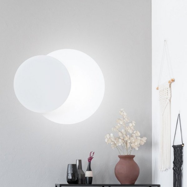 KINKIET DEKORACYJNY KOŁA LED NOWOCZESNY EMIBIG CIRCLE 1C WHITE