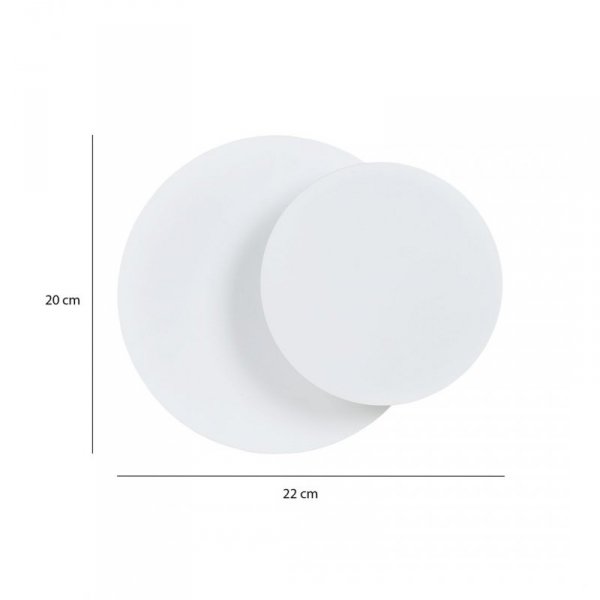 KINKIET DEKORACYJNY KOŁA LED NOWOCZESNY EMIBIG CIRCLE 1C WHITE