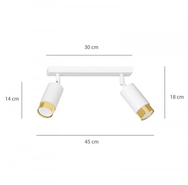 KIINKIET SPOT REGULOWANY REFLEKTOR EMIBIG HIRO 2 WH/GOLD