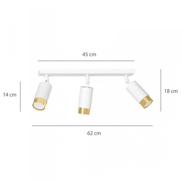 KIINKIET SPOT REGULOWANY REFLEKTOR EMIBIG HIRO 3 WH/GOLD