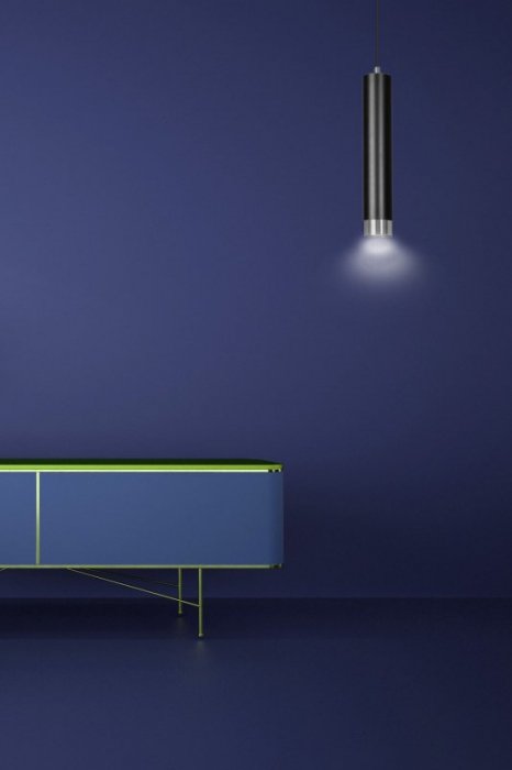 LAMPA WISZĄCA NAD STÓŁ DO KUCHNI JADALNI TUBA EMIBIG KIBO 1 BL/CHROME