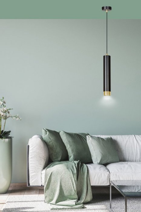LAMPA WISZĄCA NAD STÓŁ DO KUCHNI JADALNI TUBA EMIBIG KIBO 1 BL/GOLD