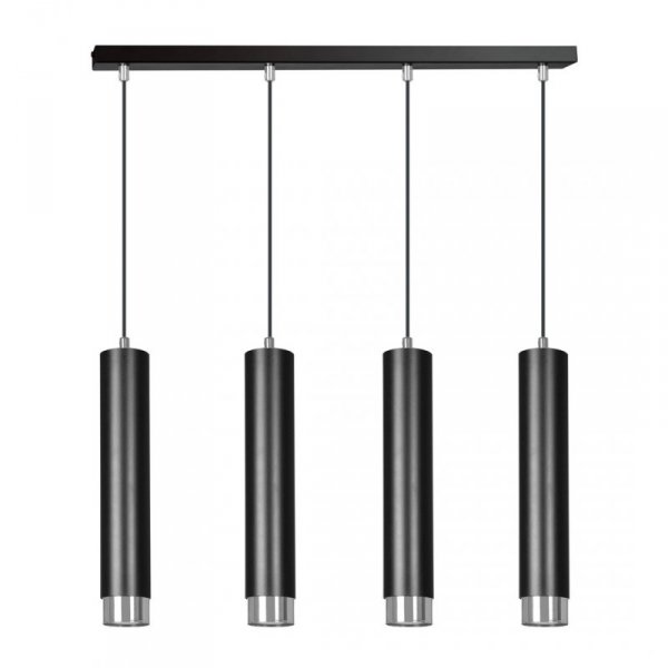 LAMPA WISZĄCA NAD STÓŁ DO KUCHNI JADALNI TUBA EMIBIG KIBO 4 BL/CHROME