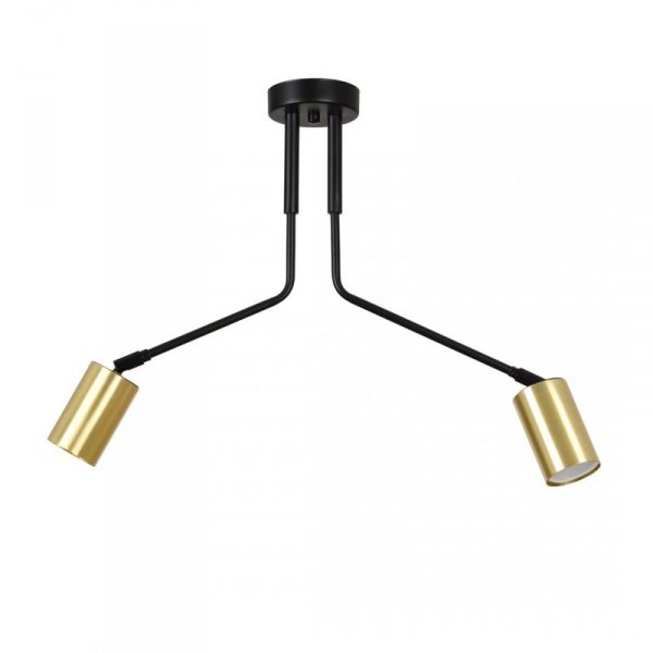 LAMPA WISZĄCA SUFITOWA NOWOCZESNA ZŁOTY REFLEKTOR EMIBIG VERNO 2 BLACK