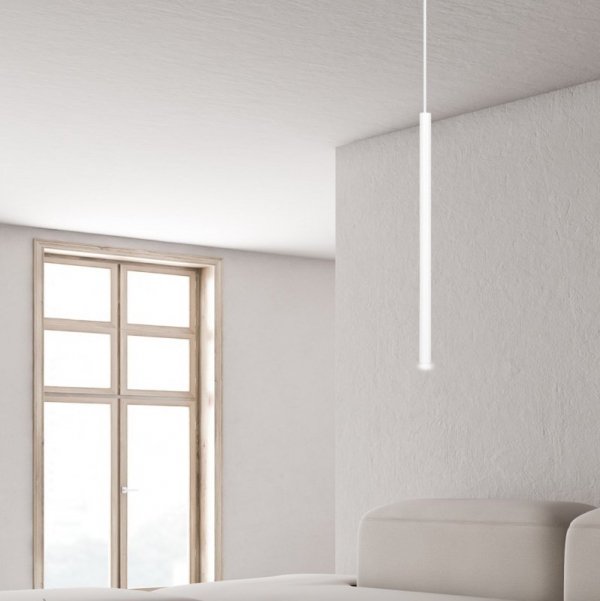 LAMPA WISZĄCA TUBA NAD STÓŁ BAR WYSPĘ DO KUCHNI JADALNI EMIBIG SELTER 1 WHITE