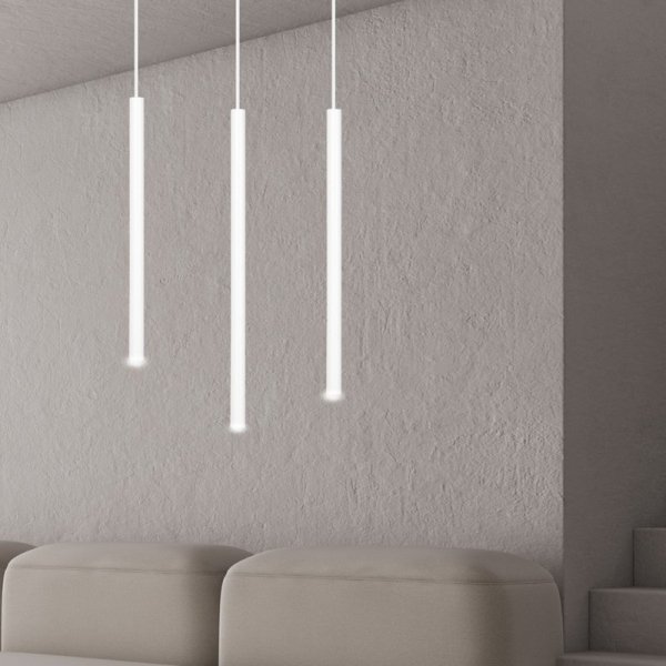 LAMPA WISZĄCA TUBA NAD STÓŁ BAR WYSPĘ DO KUCHNI JADALNI EMIBIG SELTER 3 WHITE
