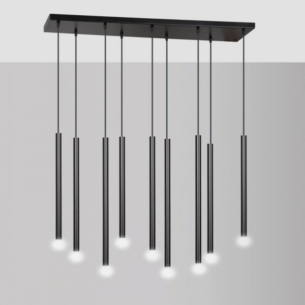 LAMPA WISZĄCA TUBA NAD STÓŁ BAR WYSPĘ DO KUCHNI JADALNI EMIBIG SELTER 9 BLACK