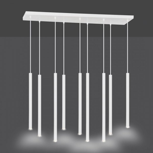 LAMPA WISZĄCA TUBA NAD STÓŁ BAR WYSPĘ DO KUCHNI JADALNI EMIBIG SELTER 9 WHITE