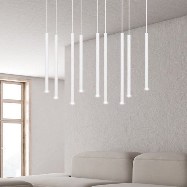 LAMPA WISZĄCA TUBA NAD STÓŁ BAR WYSPĘ DO KUCHNI JADALNI EMIBIG SELTER 9 WHITE