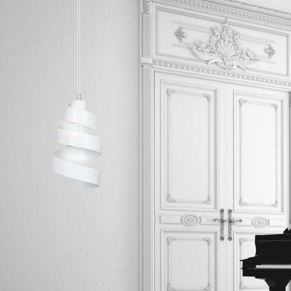 LAMPA WISZĄCA DEKORACYJNA NAD STÓŁ SPIRALA EMIBIG SAGA 1 WHITE