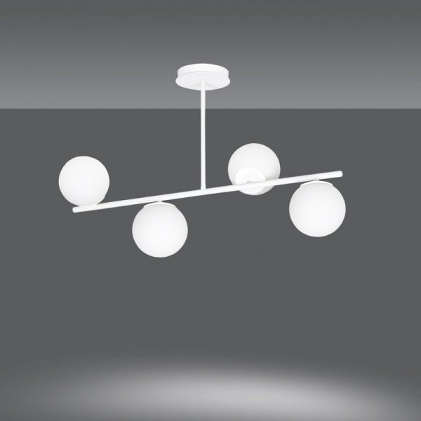 LAMPA WISZĄCA SUFITOWA BIAŁE KULE EMIBIG BIOR 4 WHITE